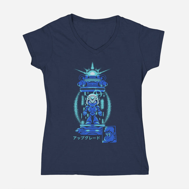 Getting An Upgrade-Womens-V-Neck-Tee-Sketchdemao