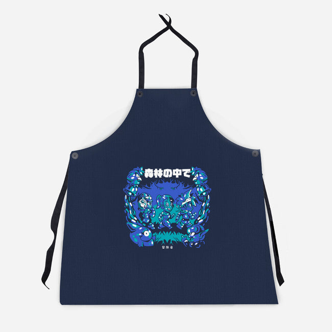 Walking The Wood-Unisex-Kitchen-Apron-Sketchdemao