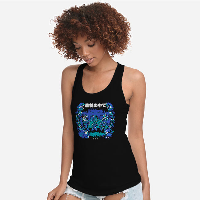 Walking The Wood-Womens-Racerback-Tank-Sketchdemao