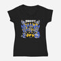 Walking The Cave-Womens-V-Neck-Tee-Sketchdemao