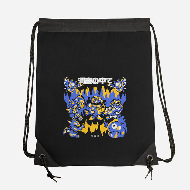 Walking The Cave-None-Drawstring-Bag-Sketchdemao