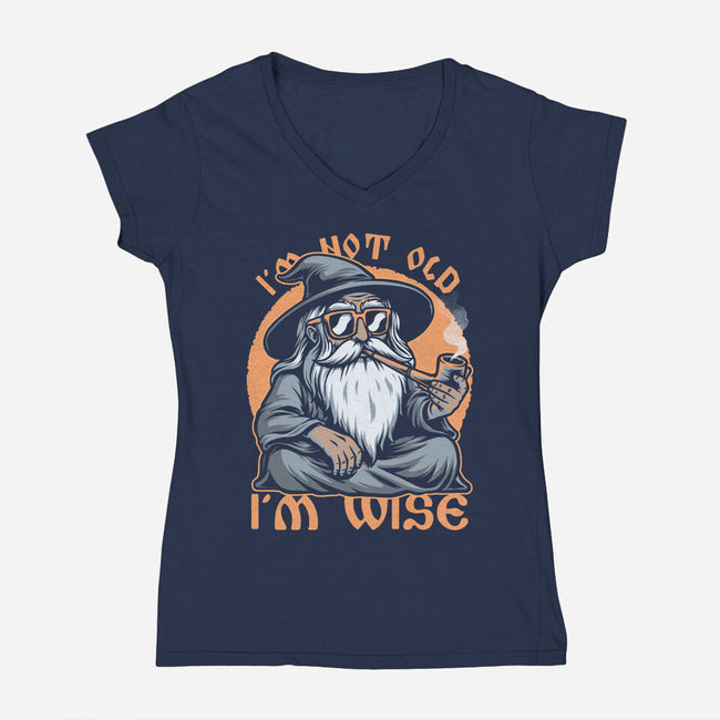 Wise Old Wizard-Womens-V-Neck-Tee-Studio Mootant