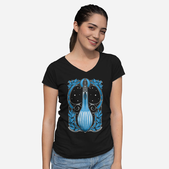 Elf Phial Light Star Potion-Womens-V-Neck-Tee-Studio Mootant