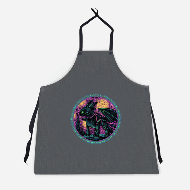 Fury Of The Night Sky-Unisex-Kitchen-Apron-glitchygorilla