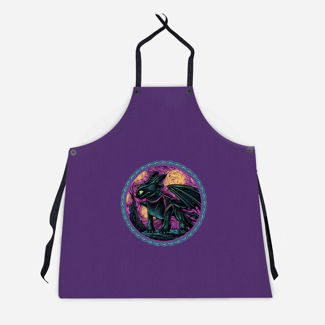 Fury Of The Night Sky-Unisex-Kitchen-Apron-glitchygorilla