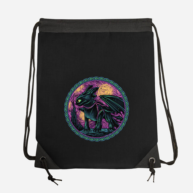 Fury Of The Night Sky-None-Drawstring-Bag-glitchygorilla