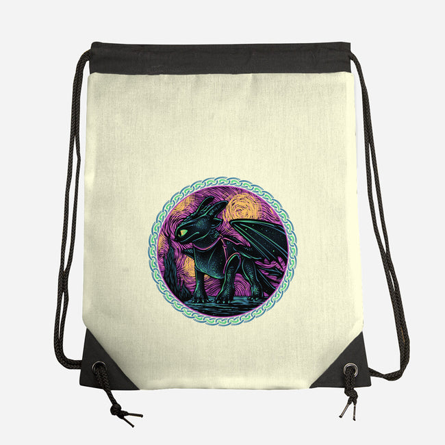 Fury Of The Night Sky-None-Drawstring-Bag-glitchygorilla
