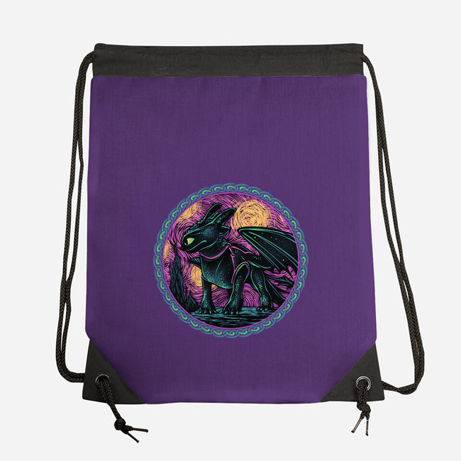 Fury Of The Night Sky-None-Drawstring-Bag-glitchygorilla