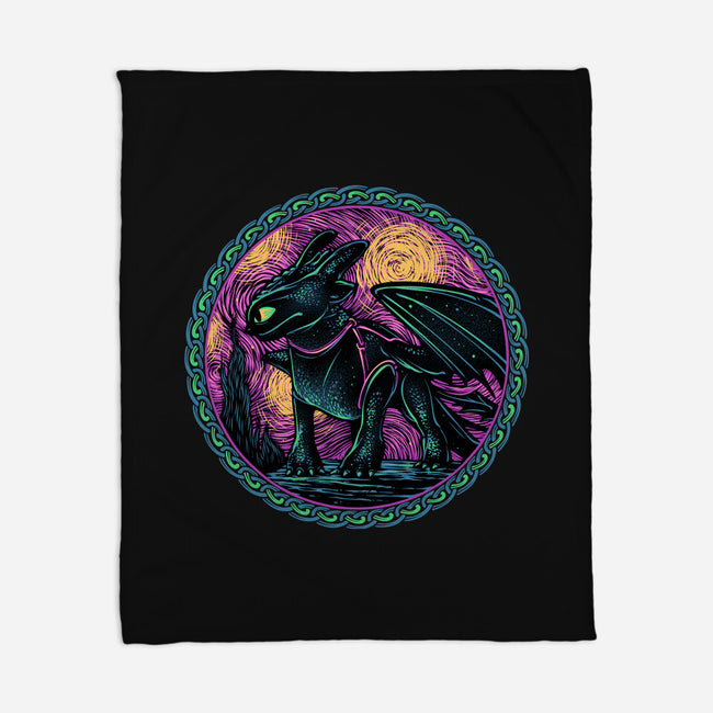 Fury Of The Night Sky-None-Fleece-Blanket-glitchygorilla