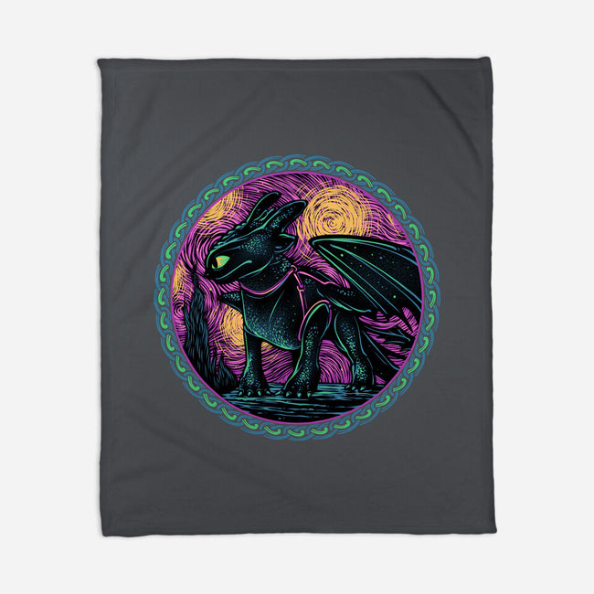 Fury Of The Night Sky-None-Fleece-Blanket-glitchygorilla