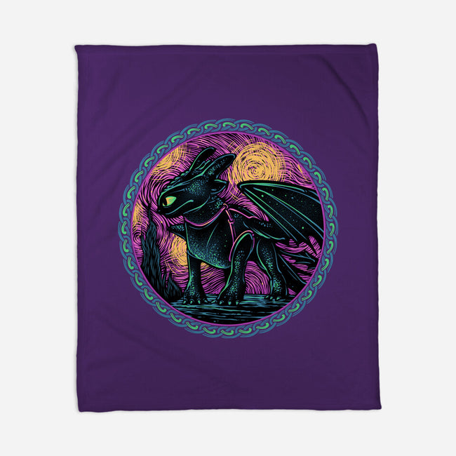 Fury Of The Night Sky-None-Fleece-Blanket-glitchygorilla