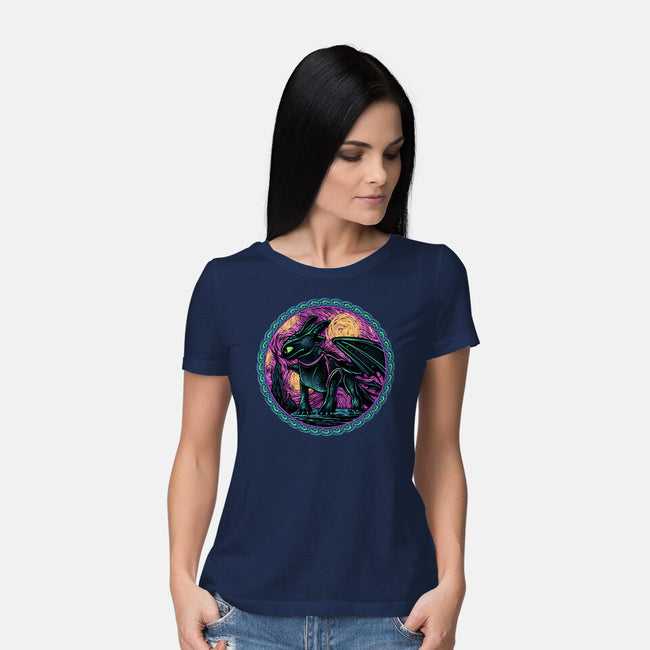 Fury Of The Night Sky-Womens-Basic-Tee-glitchygorilla