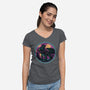 Fury Of The Night Sky-Womens-V-Neck-Tee-glitchygorilla