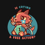 Crying Is A Free Action-Womens-V-Neck-Tee-TechraNova