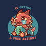 Crying Is A Free Action-Womens-V-Neck-Tee-TechraNova
