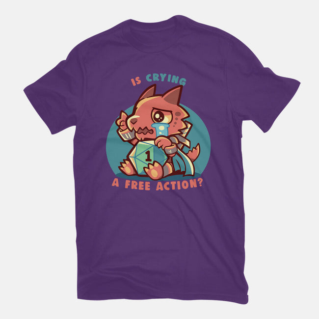 Crying Is A Free Action-Womens-Basic-Tee-TechraNova