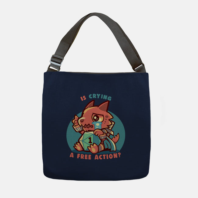 Crying Is A Free Action-None-Adjustable Tote-Bag-TechraNova