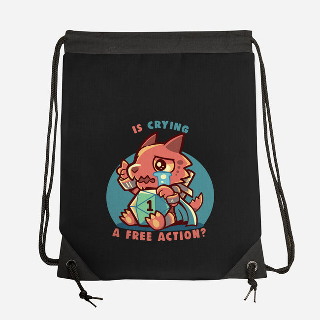 Crying Is A Free Action-None-Drawstring-Bag-TechraNova