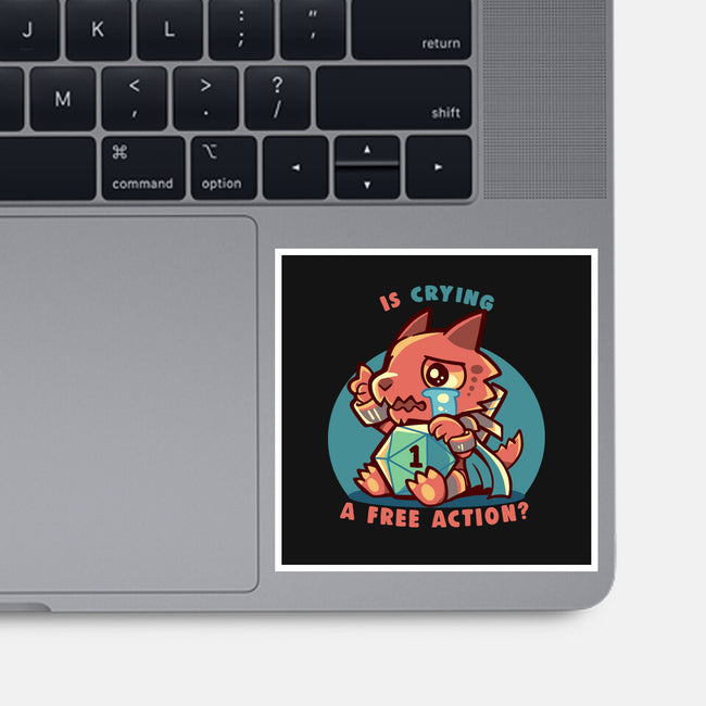 Crying Is A Free Action-None-Glossy-Sticker-TechraNova