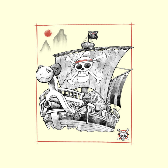 Going Merry Sumi-E-None-Drawstring-Bag-Astrobot Invention