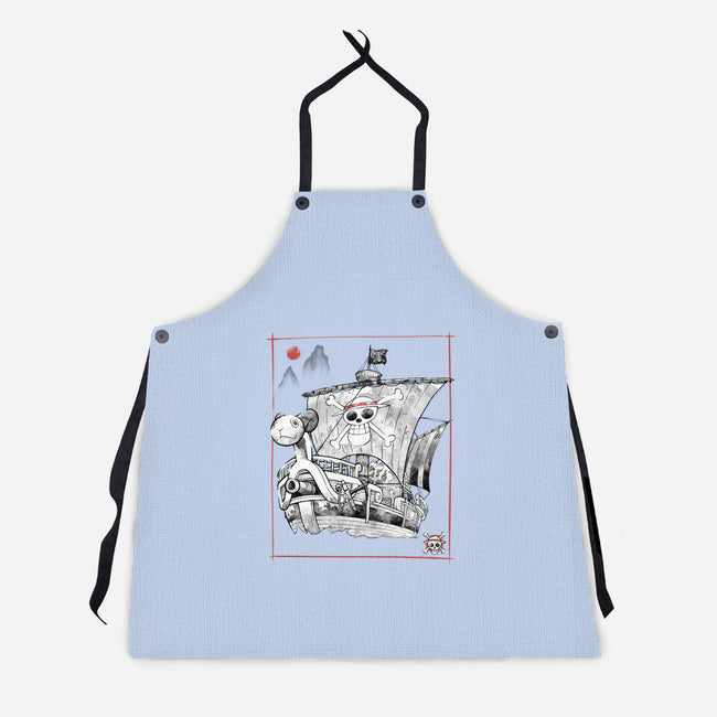 Going Merry Sumi-E-Unisex-Kitchen-Apron-Astrobot Invention