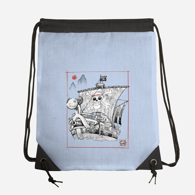 Going Merry Sumi-E-None-Drawstring-Bag-Astrobot Invention