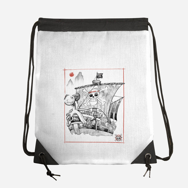 Going Merry Sumi-E-None-Drawstring-Bag-Astrobot Invention