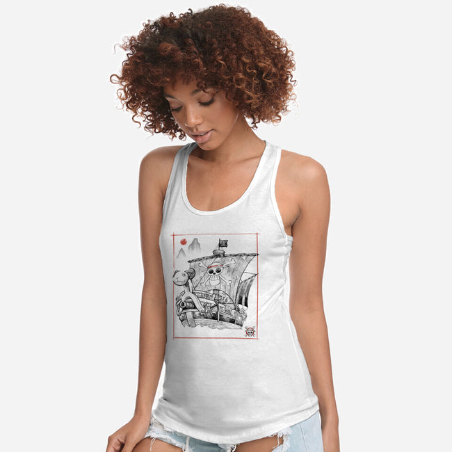 Going Merry Sumi-E-Womens-Racerback-Tank-Astrobot Invention