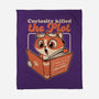 Curious Cat Book-None-Fleece-Blanket-Studio Mootant