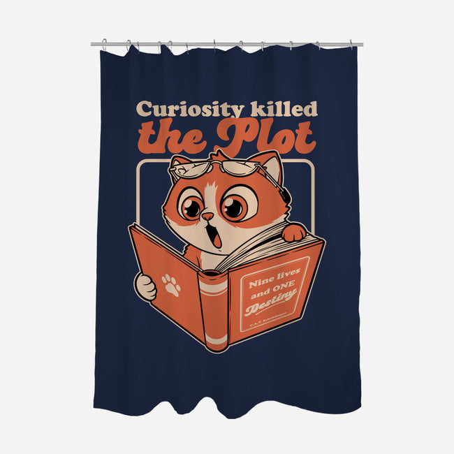 Curious Cat Book-None-Polyester-Shower Curtain-Studio Mootant