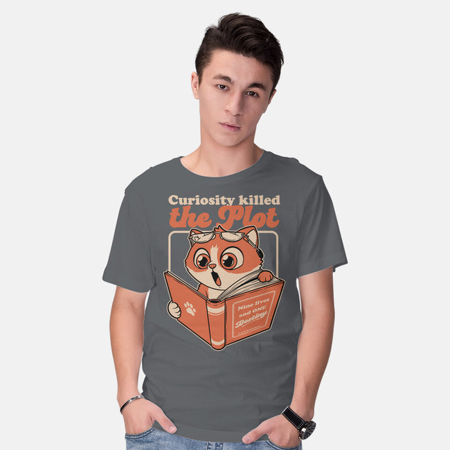 Curious Cat Book-Mens-Basic-Tee-Studio Mootant