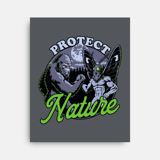 Cryptids Protect Nature-None-Stretched-Canvas-Studio Mootant