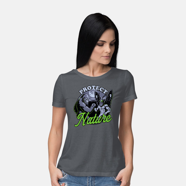 Cryptids Protect Nature-Womens-Basic-Tee-Studio Mootant