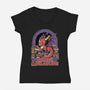 Books And Dragons-Womens-V-Neck-Tee-Studio Mootant