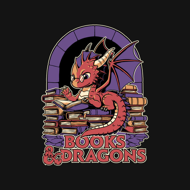 Books And Dragons-Unisex-Basic-Tee-Studio Mootant