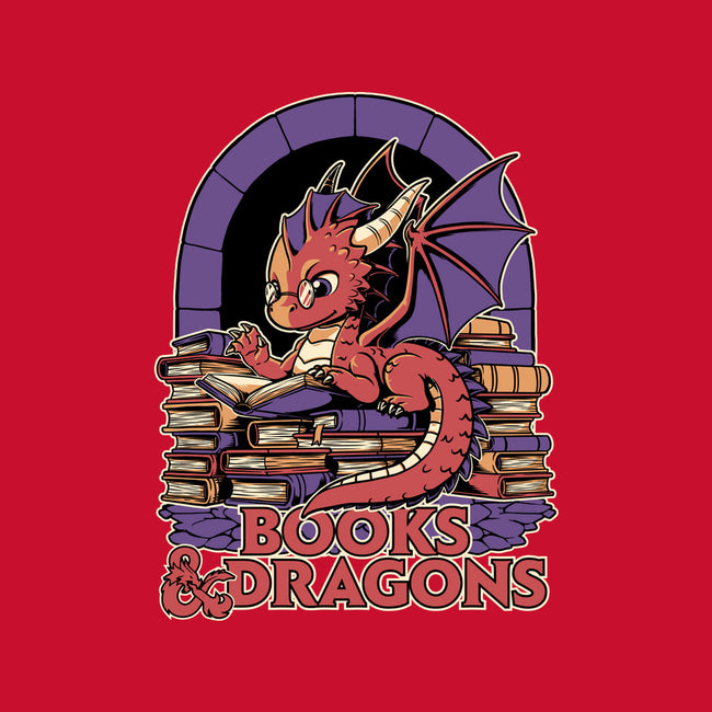 Books And Dragons-None-Polyester-Shower Curtain-Studio Mootant