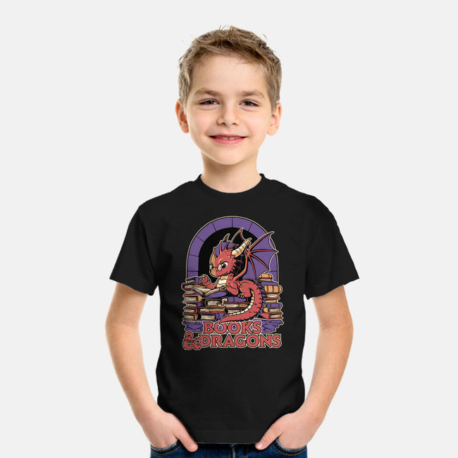 Books And Dragons-Youth-Basic-Tee-Studio Mootant