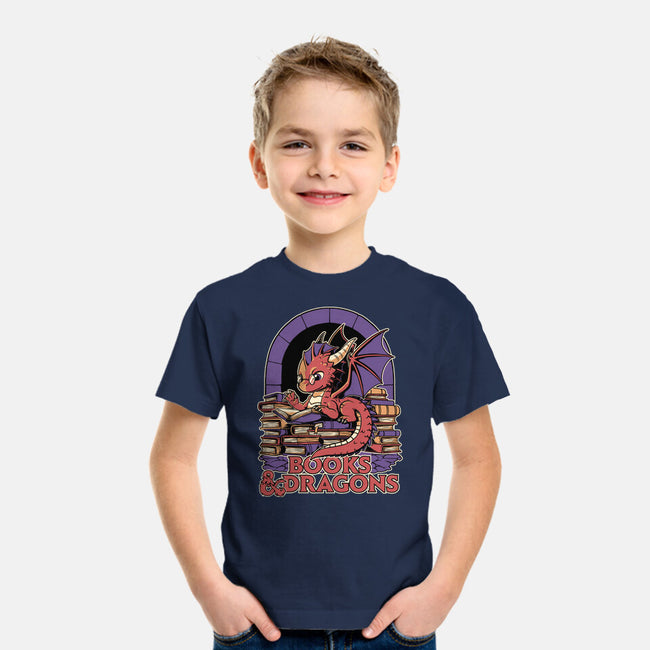 Books And Dragons-Youth-Basic-Tee-Studio Mootant