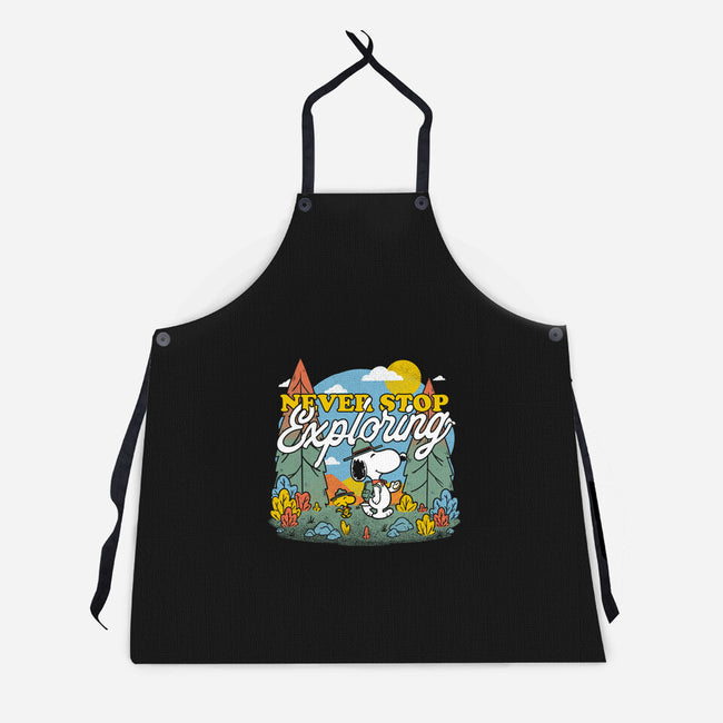 Beagle Wilderness Exploration-Unisex-Kitchen-Apron-Studio Mootant