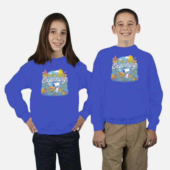 Beagle Wilderness Exploration-Youth-Crew Neck-Sweatshirt-Studio Mootant