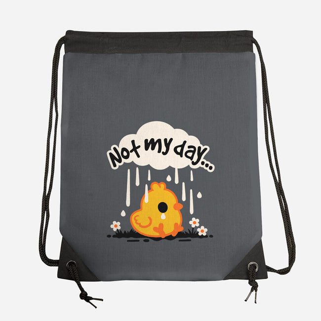 Not My Day Sad Chick-None-Drawstring-Bag-NemiMakeit