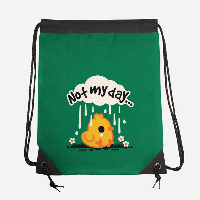 Not My Day Sad Chick-None-Drawstring-Bag-NemiMakeit