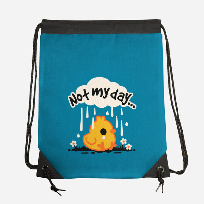 Not My Day Sad Chick-None-Drawstring-Bag-NemiMakeit