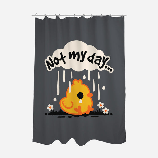 Not My Day Sad Chick-None-Polyester-Shower Curtain-NemiMakeit