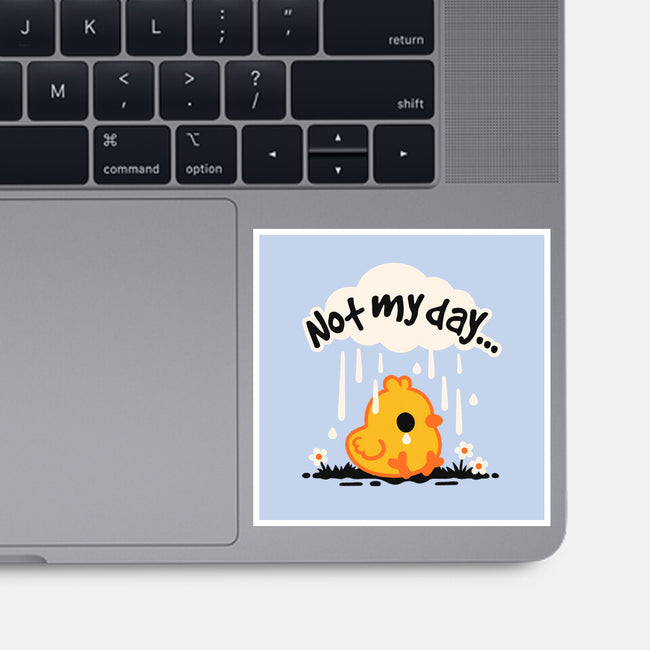 Not My Day Sad Chick-None-Glossy-Sticker-NemiMakeit