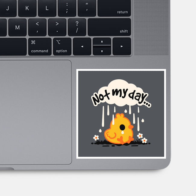 Not My Day Sad Chick-None-Glossy-Sticker-NemiMakeit