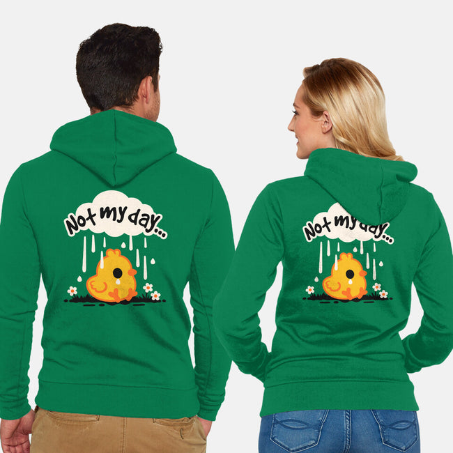 Not My Day Sad Chick-Unisex-Zip-Up-Sweatshirt-NemiMakeit