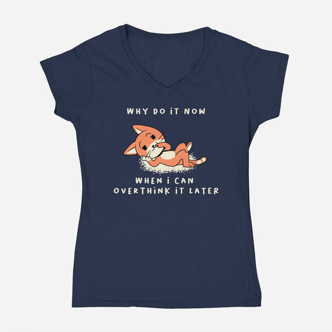 Why Do It Now-Womens-V-Neck-Tee-FunkVampire