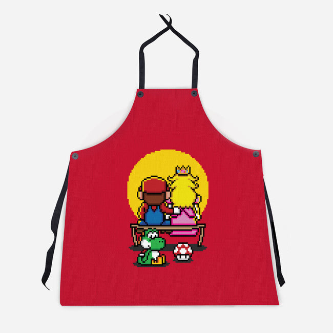 Pixel Love-Unisex-Kitchen-Apron-jrberger