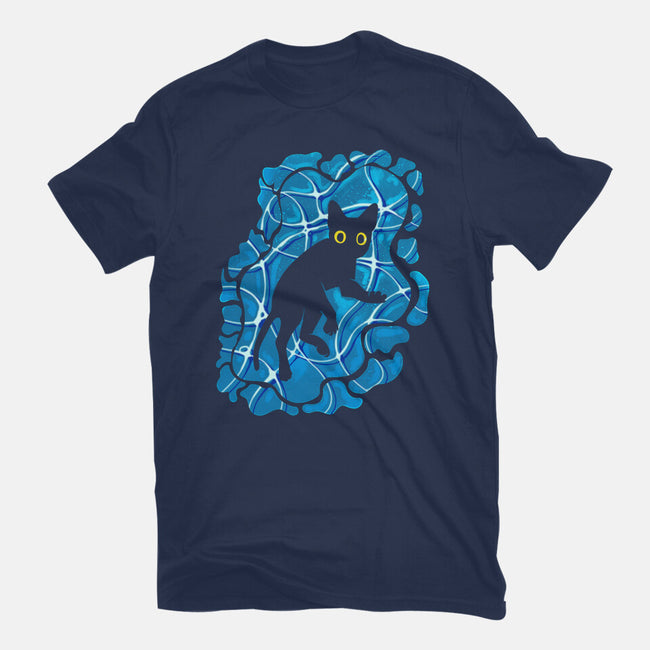 Cat Underwater-Unisex-Basic-Tee-nickzzarto